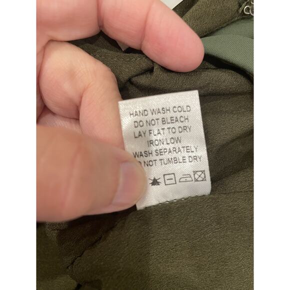 Superdown Dress Medium Green Mini Eili Tie Bodycon Slit Casual Sundress Revolve - Picture 6 of 9